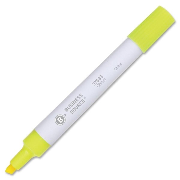 Business Source Bus. Source Chisel Tip Yellow Value Highlighter BSN37533